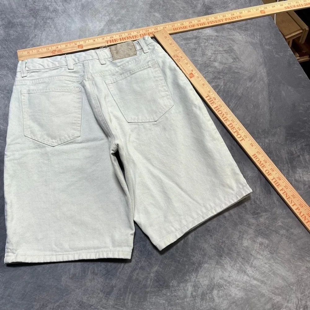 Y2K 2000s Baggy Grunge Indie Skater Hip Hop White Denim Jorts